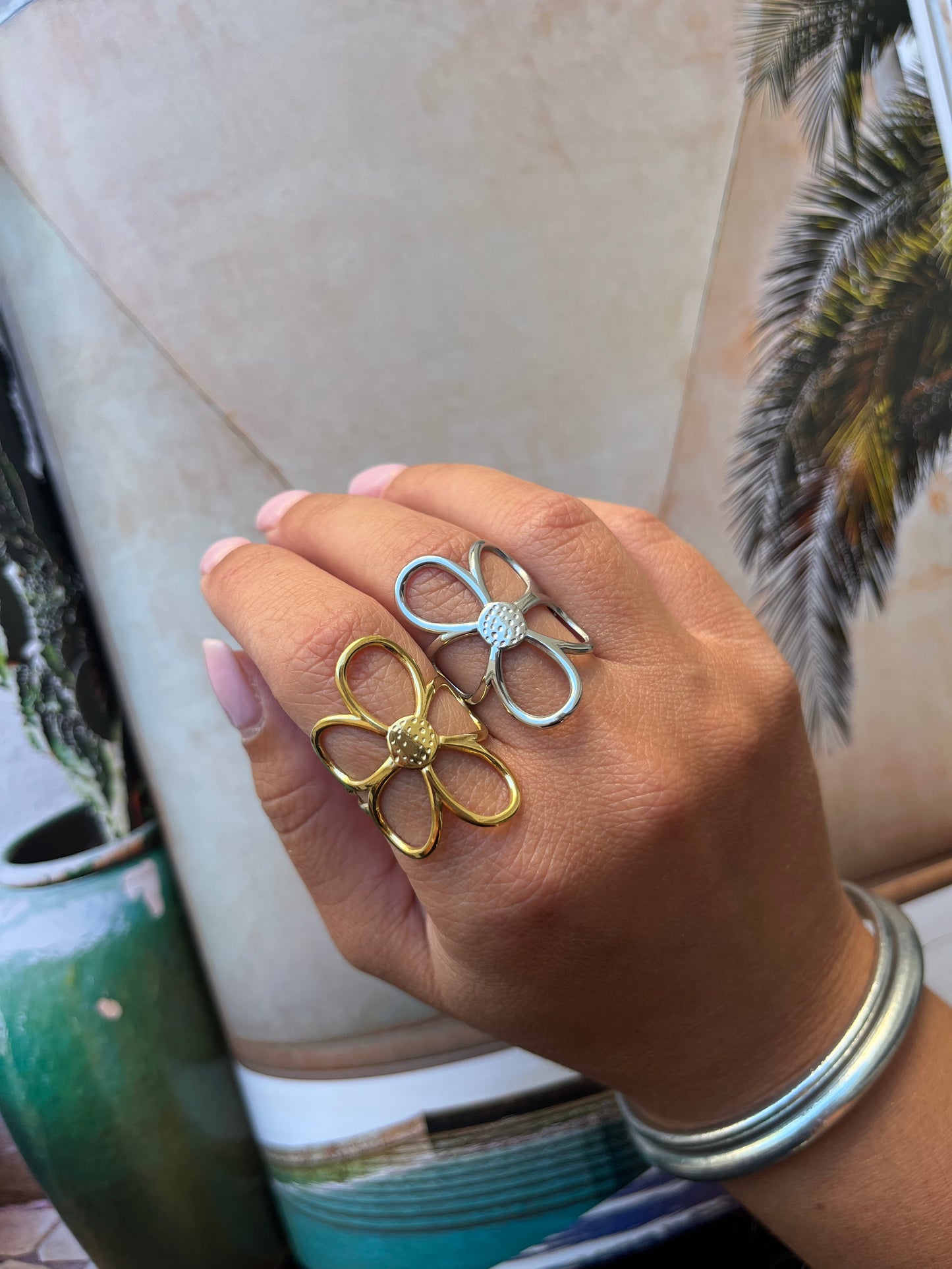 Bague Marguerite Fleur argentée
