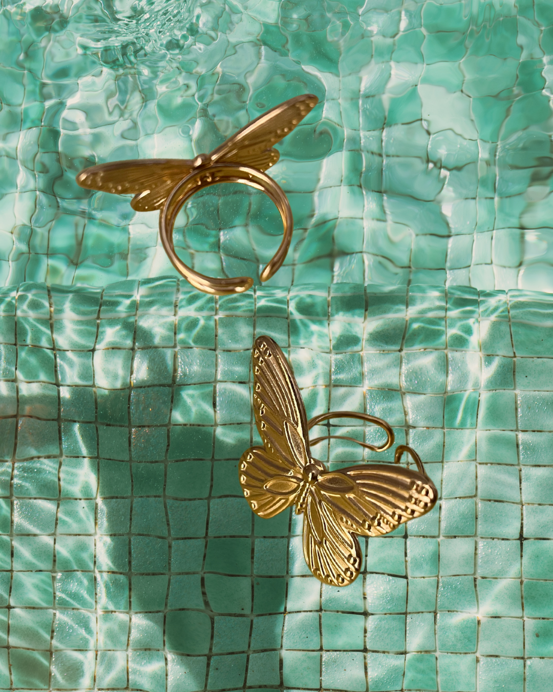 Bague Papillon dorée