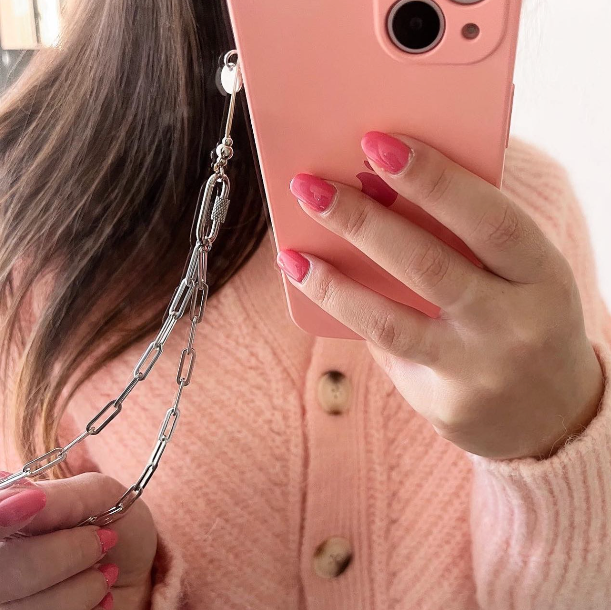 Bijoux de téléphone Mousqueton argent