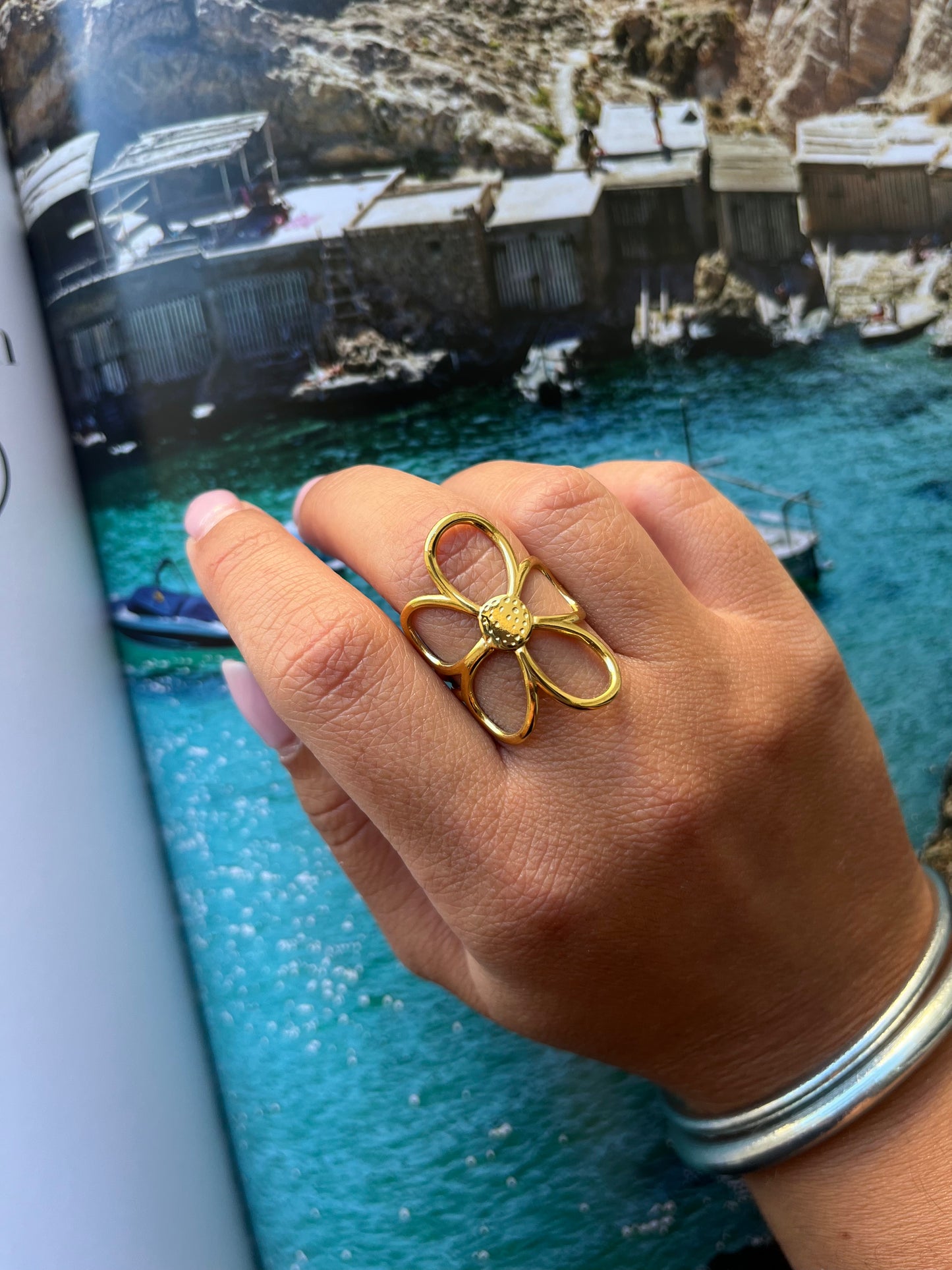 Bague Marguerite Fleur dorée