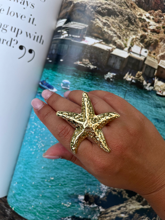 Bague Étoile de mer dorée