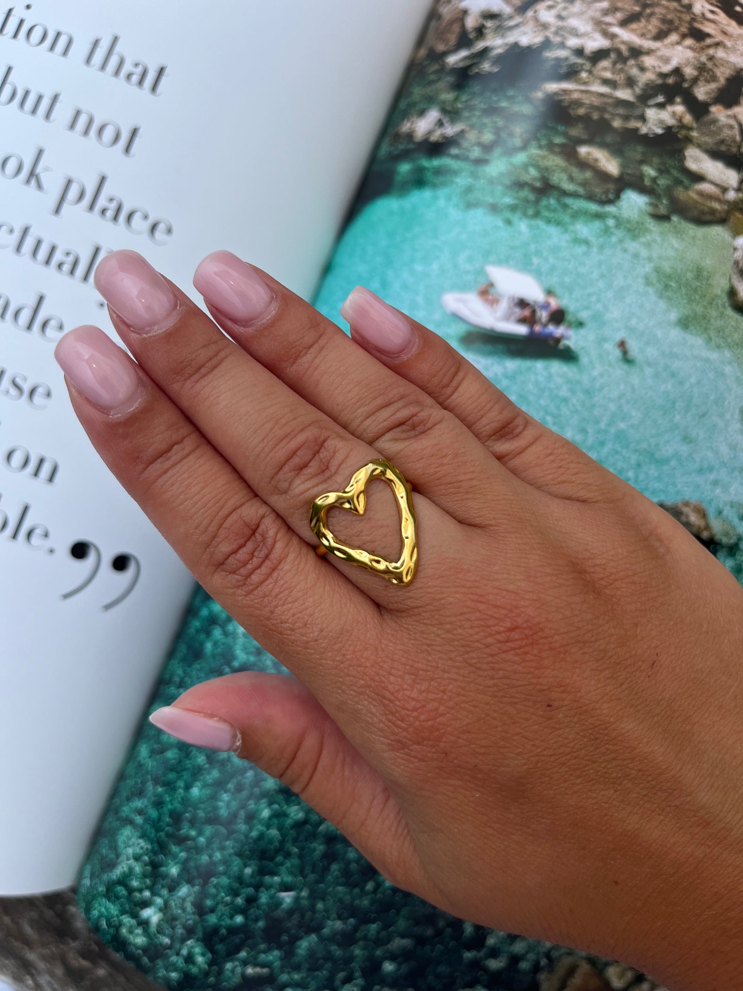 Bague Love Coeur dorée