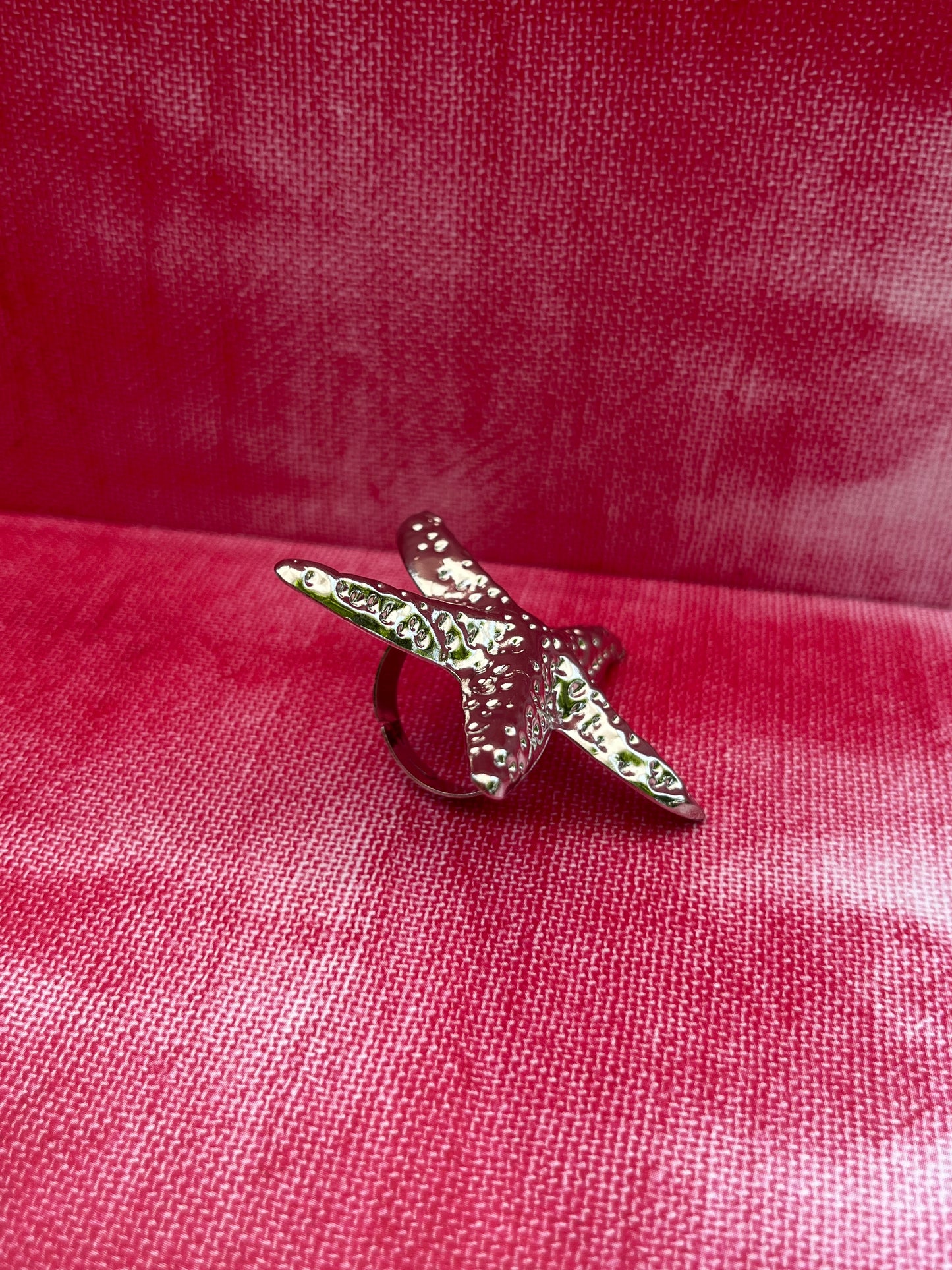 Bague Étoile de mer argentée