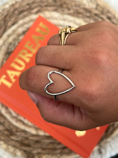 Bague Amore Coeur argentée